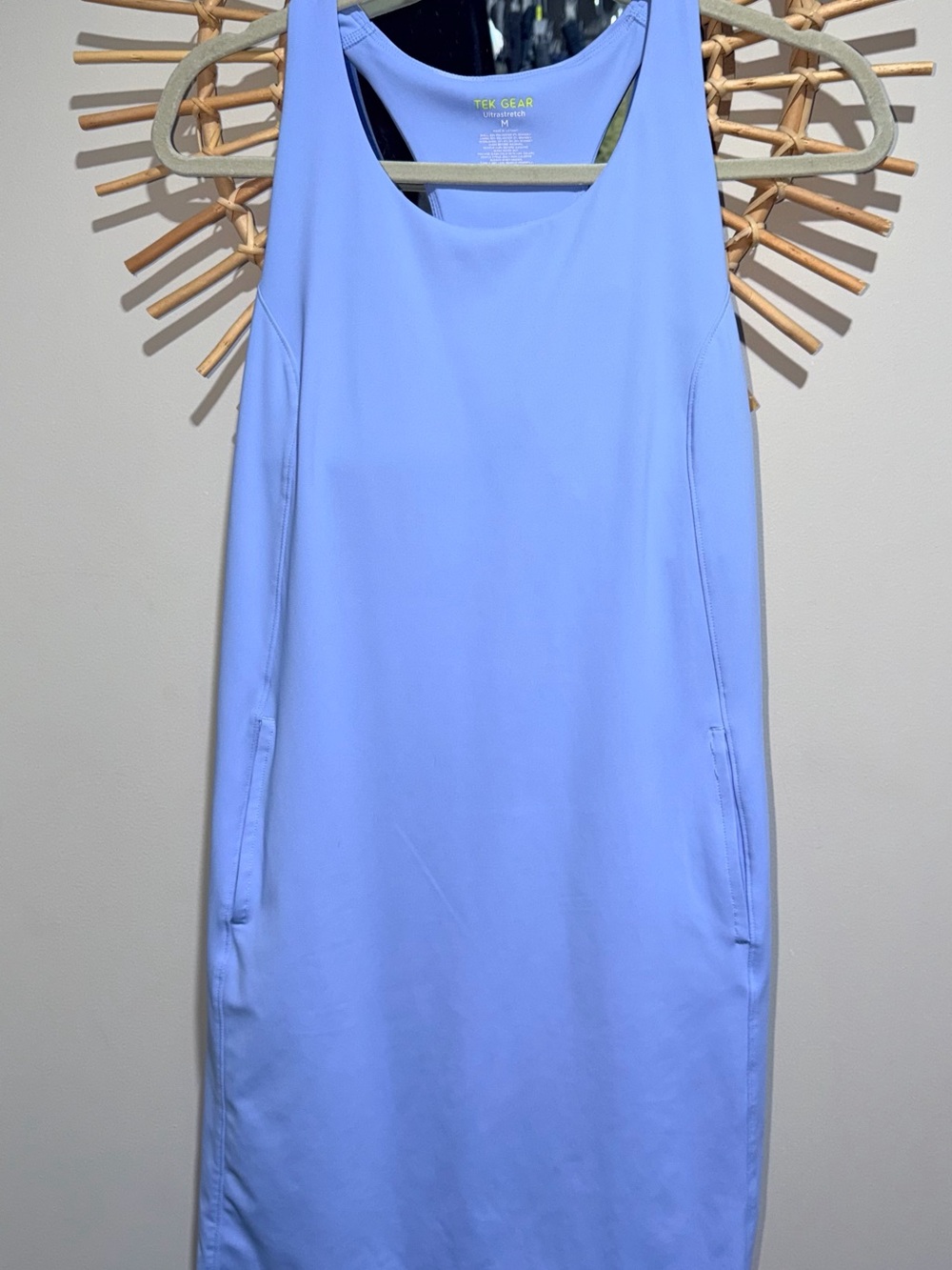 tek gear Ultrastretch Active Dress in Light Blue with Neon Logo